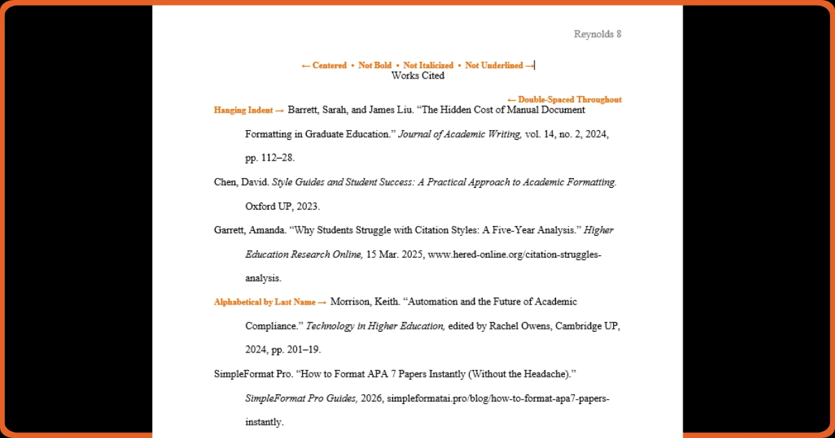 How to Format an MLA 9 Works Cited Page
